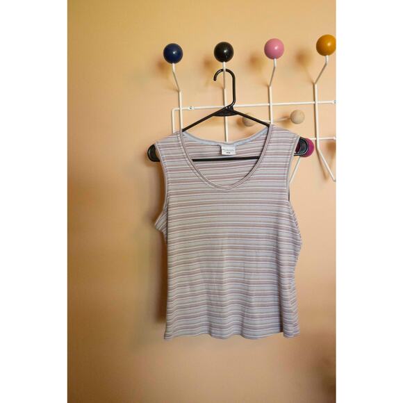 Vintage Columbia Earth Tone Striped Top – Super Soft Stretchy Tank - Picture 3 of 5